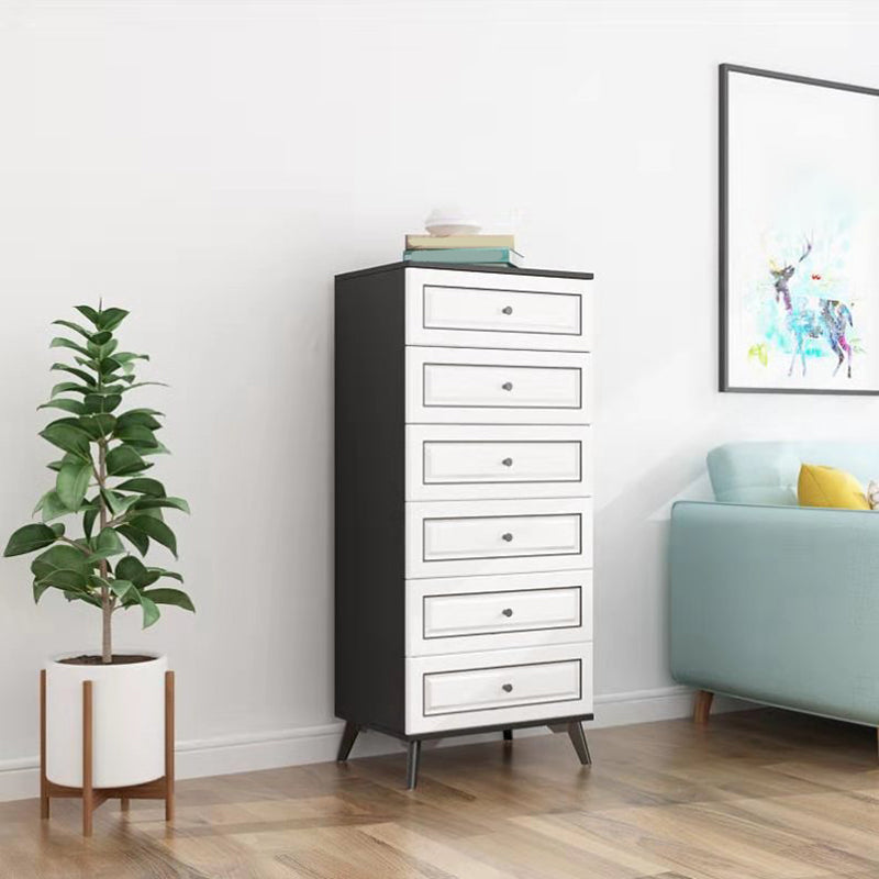 Cómoda de almacenamiento de dormitorio contemporánea Cómoda vertical de madera con cajones