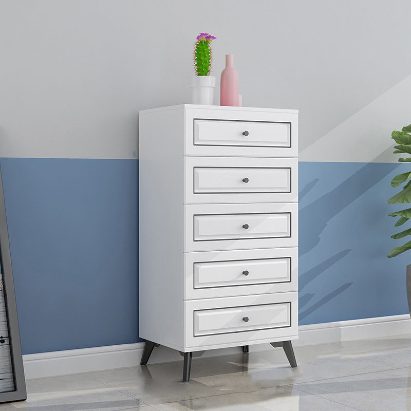 Cómoda de almacenamiento de dormitorio contemporánea Cómoda vertical de madera con cajones