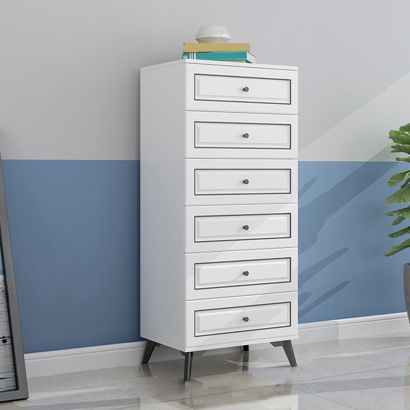 Cómoda de almacenamiento de dormitorio contemporánea Cómoda vertical de madera con cajones