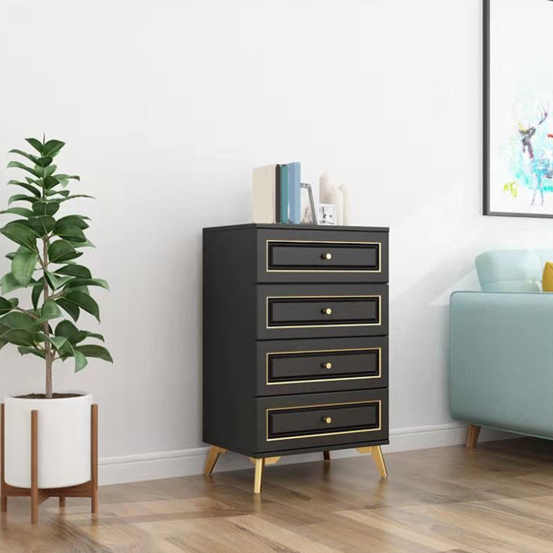 Cómoda de almacenamiento de dormitorio contemporánea Cómoda vertical de madera con cajones