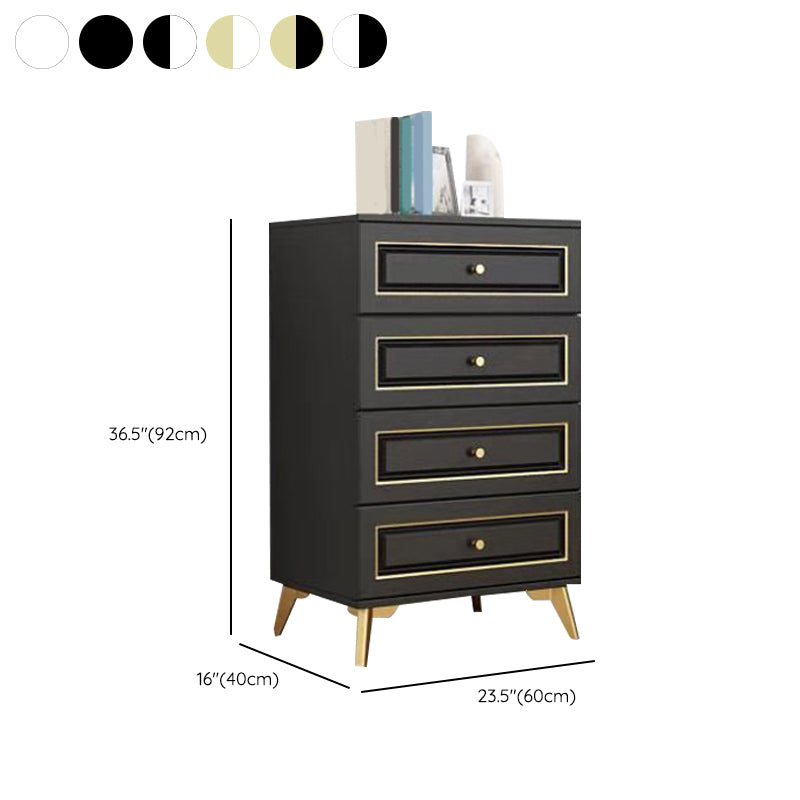 Cómoda de almacenamiento de dormitorio contemporánea Cómoda vertical de madera con cajones