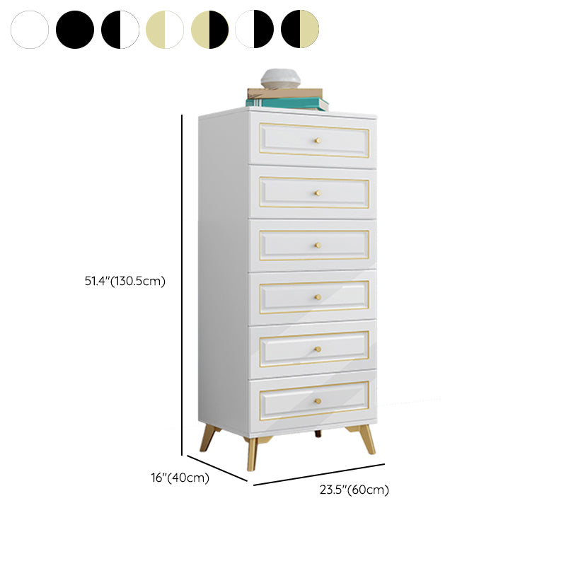 Cómoda de almacenamiento de dormitorio contemporánea Cómoda vertical de madera con cajones