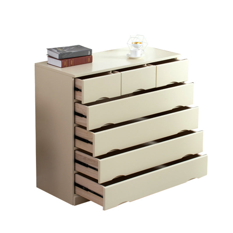 Comò combinato orizzontale in legno con cassettiera contemporanea con cassetto