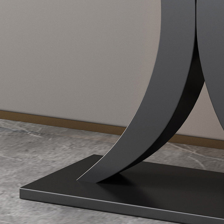 Contemporary Console Accent Table Antique Finish Console Table in Marble Clearhalo 'Console Tables' 'console_tables' 'Entry & Mudroom Furniture' 'furn' 'furn_console_tables' 'Furniture' 6334382