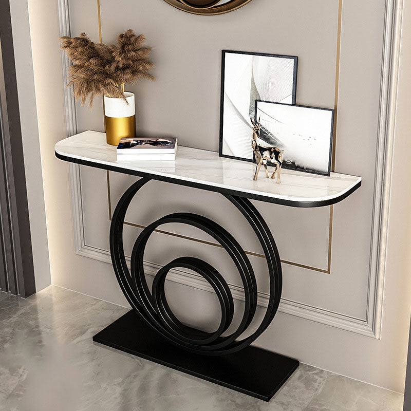 Mesa de consola de glamour de 31.5 pulgadas de acento de altura con 1 estante