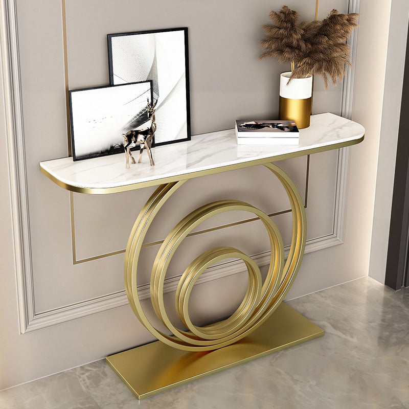 Mesa de consola de glamour de 31.5 pulgadas de acento de altura con 1 estante