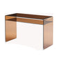 Modern Glass Top Office Desk 29.53" Tall Writing Desk with Sled Base Clearhalo 'furn' 'furn_office_desk' 'Furniture' 'Office Desks' 'Office Furniture' 'office_desk' 6334588