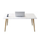 29 "H Glam Office Desk rechthoekig secretaris -bureau met metalen benen