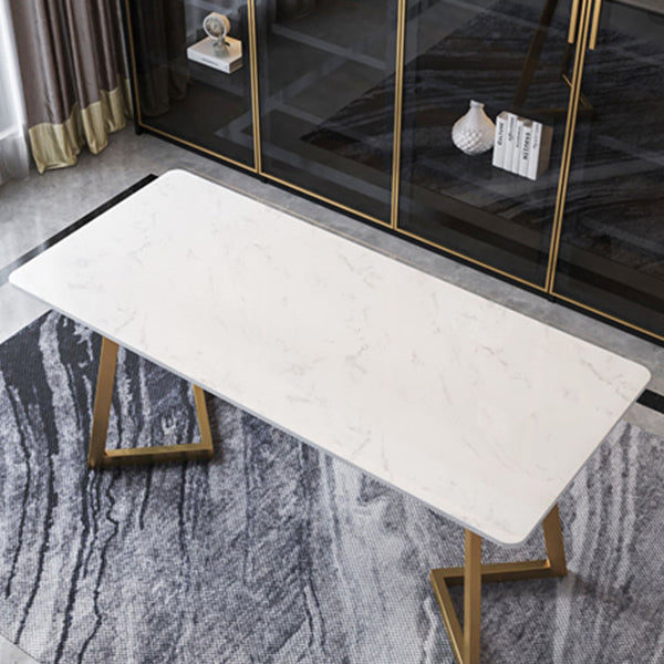 29 "H Glam Office Desk rechthoekig secretaris -bureau met metalen benen