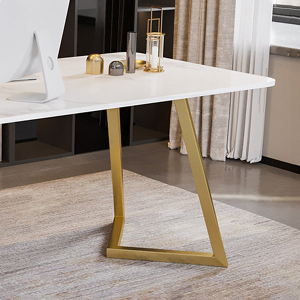 29 "H Glam Office Desk rechthoekig secretaris -bureau met metalen benen