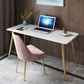 29 "H Glam Office Desk rechthoekig secretaris -bureau met metalen benen