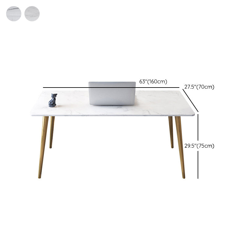 29 "H Glam Office Desk rechthoekig secretaris -bureau met metalen benen