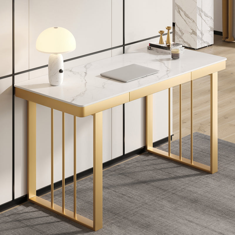 Glam 29.5"H Office Desk Sled Rectangular Writing Desk for Dormitory Clearhalo 'furn' 'furn_office_desk' 'Furniture' 'Office Desks' 'Office Furniture' 'office_desk' 6334657