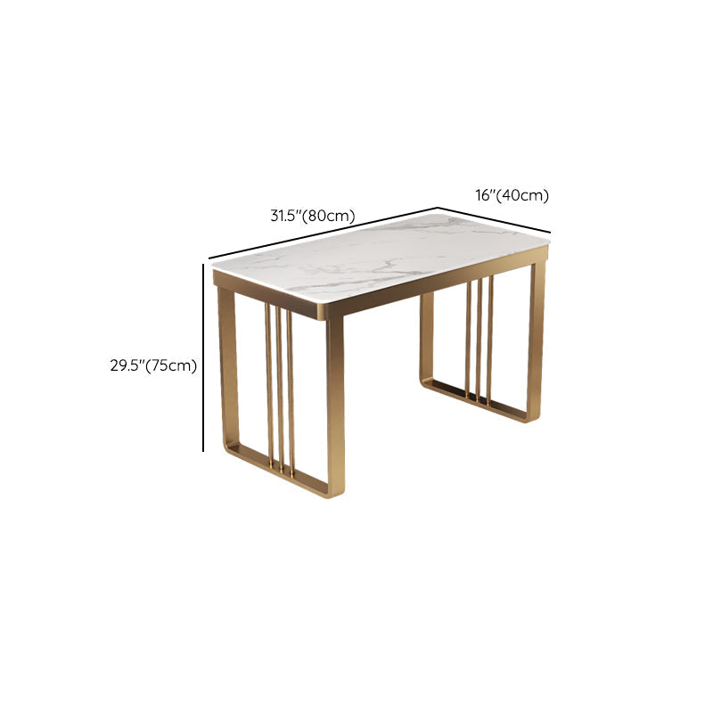 Glam 29.5"H Office Desk Sled Rectangular Writing Desk for Dormitory Clearhalo 'furn' 'furn_office_desk' 'Furniture' 'Office Desks' 'Office Furniture' 'office_desk' 6334658
