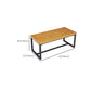 Rectangular Industrial Writing Desk Brown Solid Wood Office Desk