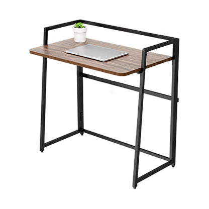 21" Wide Contemporary Writing Desk Folding Wooden Office Desk 33.3"L x 21.1"W x 33.7"H Walnut Clearhalo 'furn' 'furn_office_desk' 'Furniture' 'Office Desks' 'Office Furniture' 'office_desk' 6334859