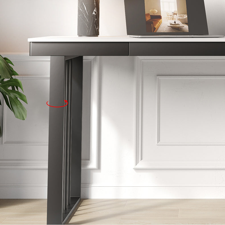 23 "Bureau d'écriture industriel de large bureau rectangulaire blanc