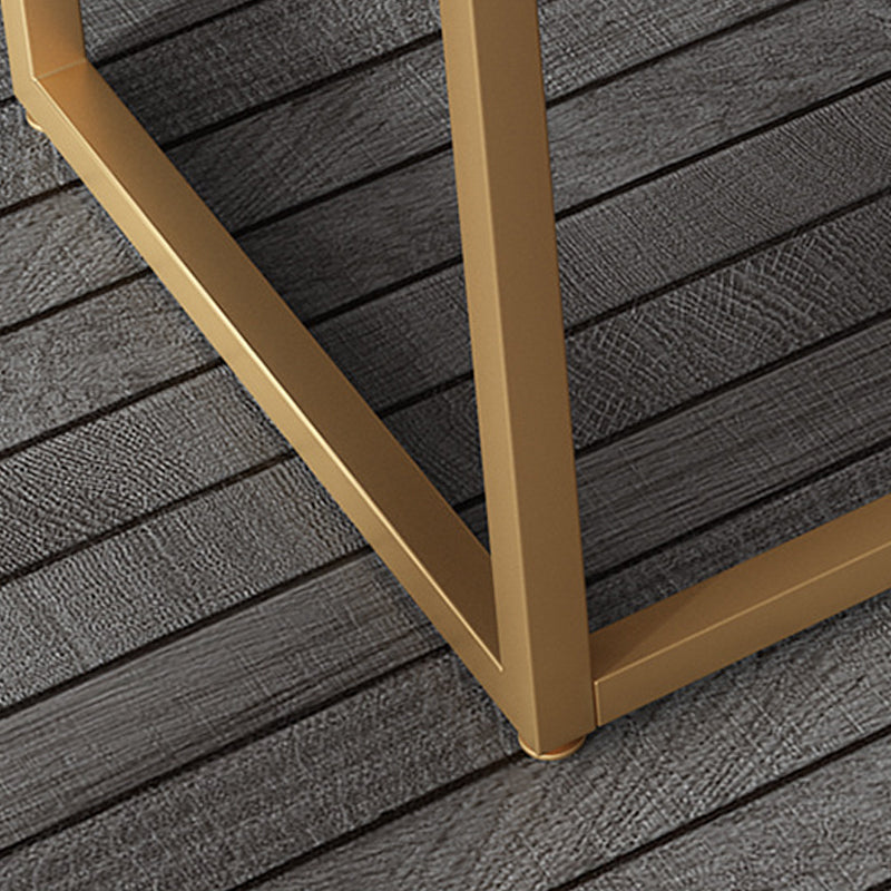 Contemporary White Office Desk with Metal Legs Marble Writing Desk Clearhalo 'furn' 'furn_office_desk' 'Furniture' 'Office Desks' 'Office Furniture' 'office_desk' 6334947