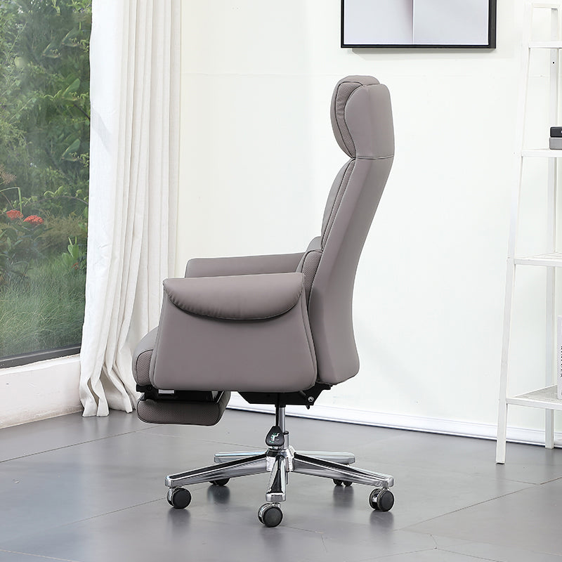 Contemporary Adjustable Faux Leather Chair Executive High Back Swivel Chair Clearhalo 'furn' 'furn_office_chair' 'Furniture' 'Office Chairs' 'Office Furniture' 'office_chair' 6335008