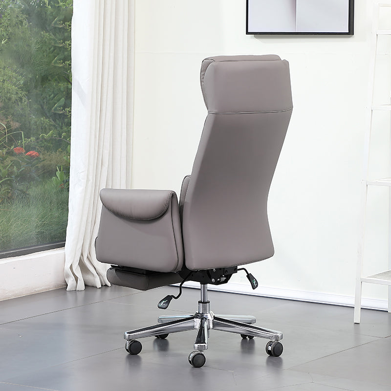 Contemporary Adjustable Faux Leather Chair Executive High Back Swivel Chair Clearhalo 'furn' 'furn_office_chair' 'Furniture' 'Office Chairs' 'Office Furniture' 'office_chair' 6335009