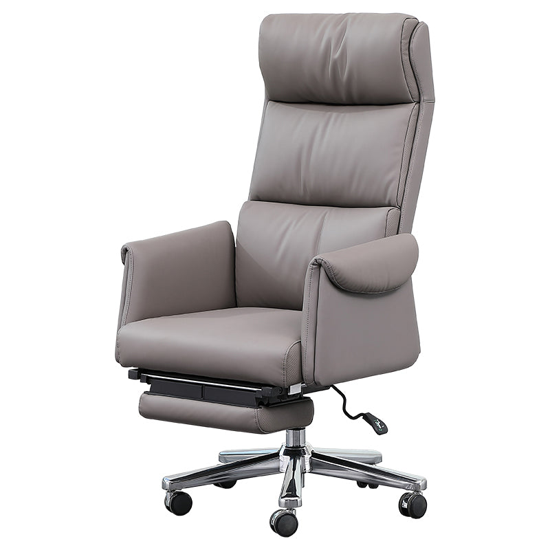 Contemporary Adjustable Faux Leather Chair Executive High Back Swivel Chair Clearhalo 'furn' 'furn_office_chair' 'Furniture' 'Office Chairs' 'Office Furniture' 'office_chair' 6335011