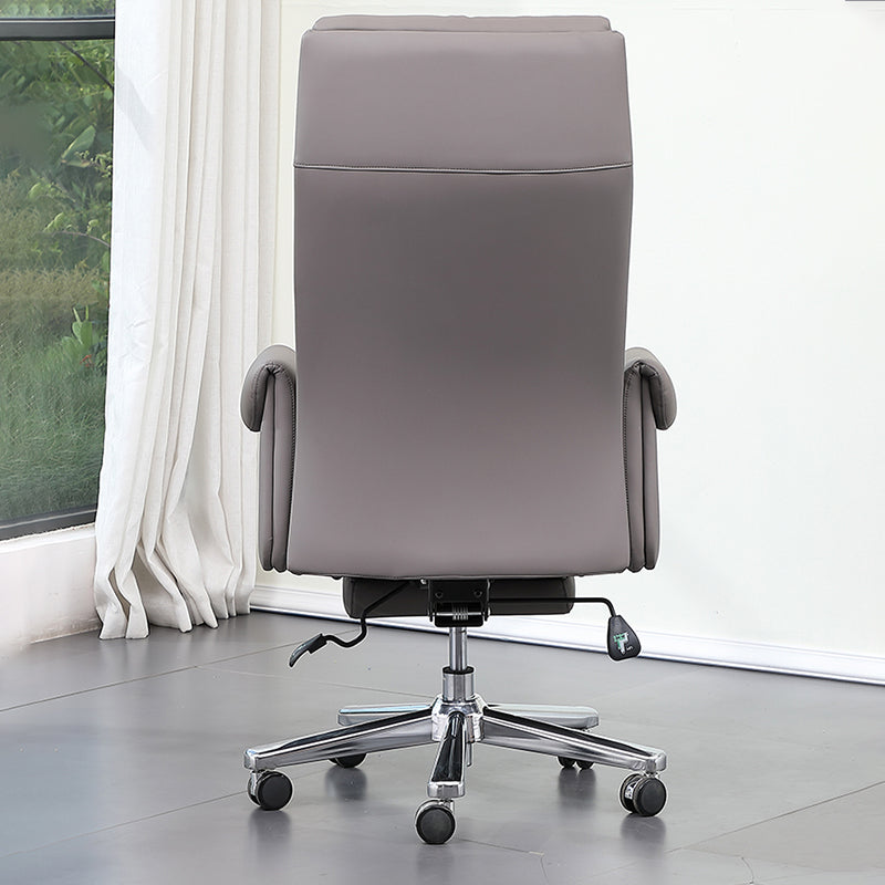 Contemporary Adjustable Faux Leather Chair Executive High Back Swivel Chair Clearhalo 'furn' 'furn_office_chair' 'Furniture' 'Office Chairs' 'Office Furniture' 'office_chair' 6335018
