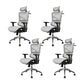 Modern Ergonomic Mesh Task Chair High Back Adjustable Arms Swivel Chair Grey 4 Piece Set Clearhalo 'furn' 'furn_office_chair' 'Furniture' 'Office Chairs' 'Office Furniture' 'office_chair' 6335070