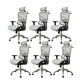 Modern Ergonomic Mesh Task Chair High Back Adjustable Arms Swivel Chair Grey 6 Piece Set Clearhalo 'furn' 'furn_office_chair' 'Furniture' 'Office Chairs' 'Office Furniture' 'office_chair' 6335072