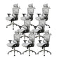 Modern Ergonomic Mesh Task Chair High Back Adjustable Arms Swivel Chair Grey 8 Piece Set Clearhalo 'furn' 'furn_office_chair' 'Furniture' 'Office Chairs' 'Office Furniture' 'office_chair' 6335074