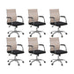 19"W Modern Desk Chair Breathable AirGrid Fixed Arms Office Chair 6 Piece Set Brown Clearhalo 'furn' 'furn_office_chair' 'Furniture' 'Office Chairs' 'Office Furniture' 'office_chair' 6335108