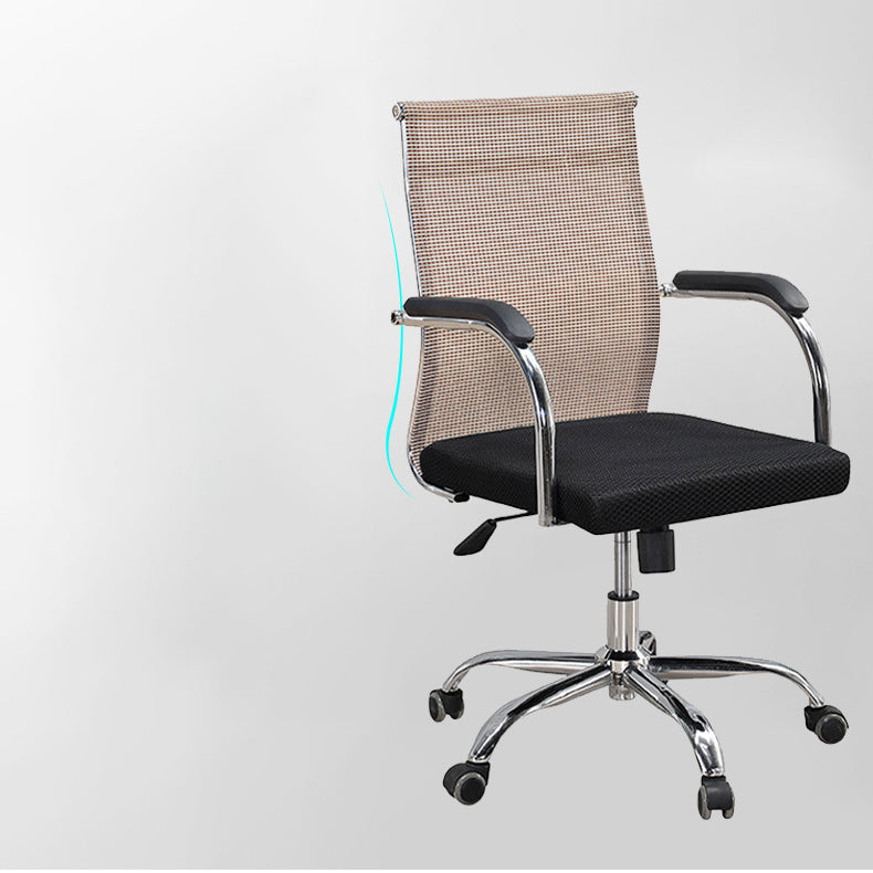 19"W Modern Desk Chair Breathable AirGrid Fixed Arms Office Chair Clearhalo 'furn' 'furn_office_chair' 'Furniture' 'Office Chairs' 'Office Furniture' 'office_chair' 6335120