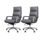 Modern Desk Chair Leather Ergonomic Computer Chair High-Back Chair with Wheels Grey 2 Piece Set Clearhalo 'furn' 'furn_office_chair' 'Furniture' 'Office Chairs' 'Office Furniture' 'office_chair' 6335124