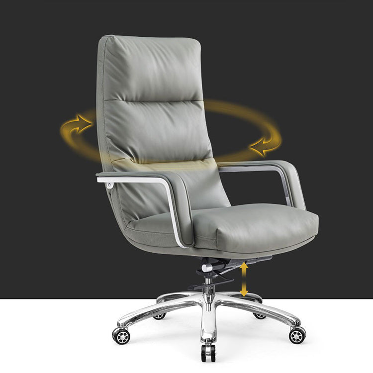 Modern Desk Chair Leather Ergonomic Computer Chair High-Back Chair with Wheels Clearhalo 'furn' 'furn_office_chair' 'Furniture' 'Office Chairs' 'Office Furniture' 'office_chair' 6335126
