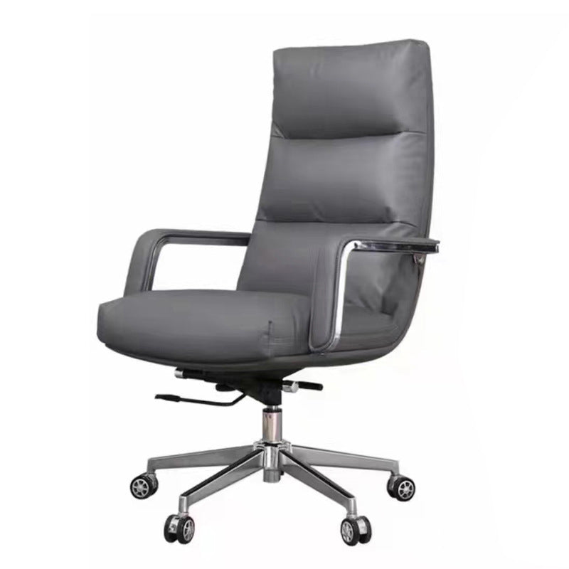 Modern Desk Chair Leather Ergonomic Computer Chair High-Back Chair with Wheels Clearhalo 'furn' 'furn_office_chair' 'Furniture' 'Office Chairs' 'Office Furniture' 'office_chair' 6335129