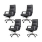 Modern Desk Chair Leather Ergonomic Computer Chair High-Back Chair with Wheels Black 4 Piece Set Clearhalo 'furn' 'furn_office_chair' 'Furniture' 'Office Chairs' 'Office Furniture' 'office_chair' 6335135