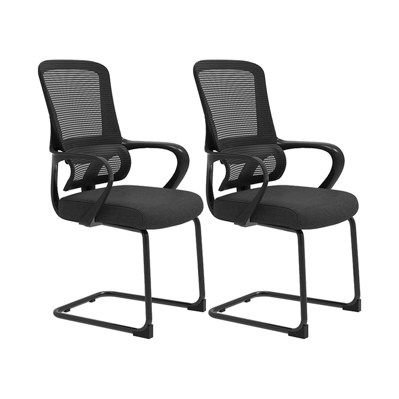 Office Ergonomic Mesh Task Chair Modern High Back Fixed Arms Desk Chair Black 2 Piece Set Arch Clearhalo 'furn' 'furn_office_chair' 'Furniture' 'Office Chairs' 'Office Furniture' 'office_chair' 6335153