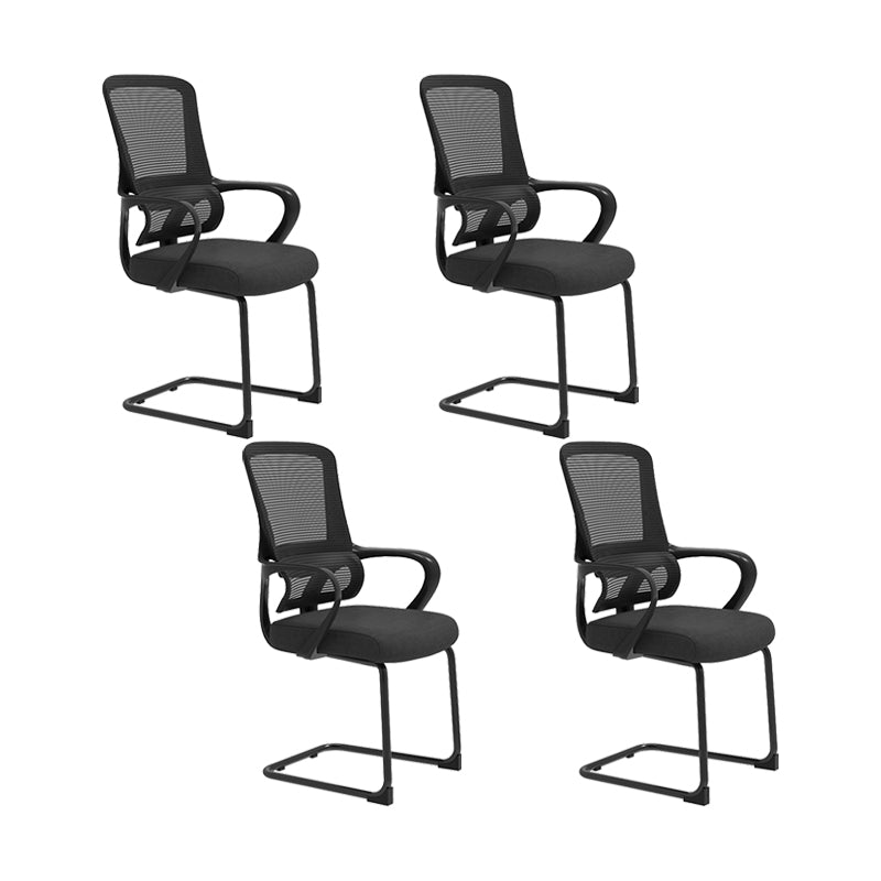 Office Ergonomic Mesh Task Chair Modern High Back Fixed Arms Desk Chair Black 4 Piece Set Arch Clearhalo 'furn' 'furn_office_chair' 'Furniture' 'Office Chairs' 'Office Furniture' 'office_chair' 6335155