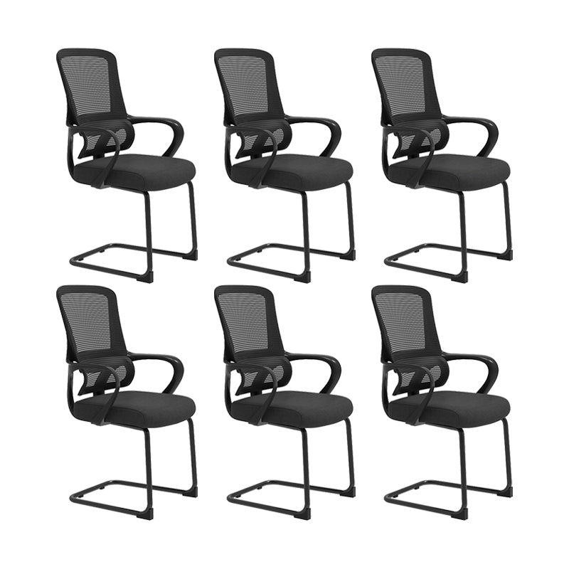 Office Ergonomic Mesh Task Chair Modern High Back Fixed Arms Desk Chair Black 6 Piece Set Arch Clearhalo 'furn' 'furn_office_chair' 'Furniture' 'Office Chairs' 'Office Furniture' 'office_chair' 6335157