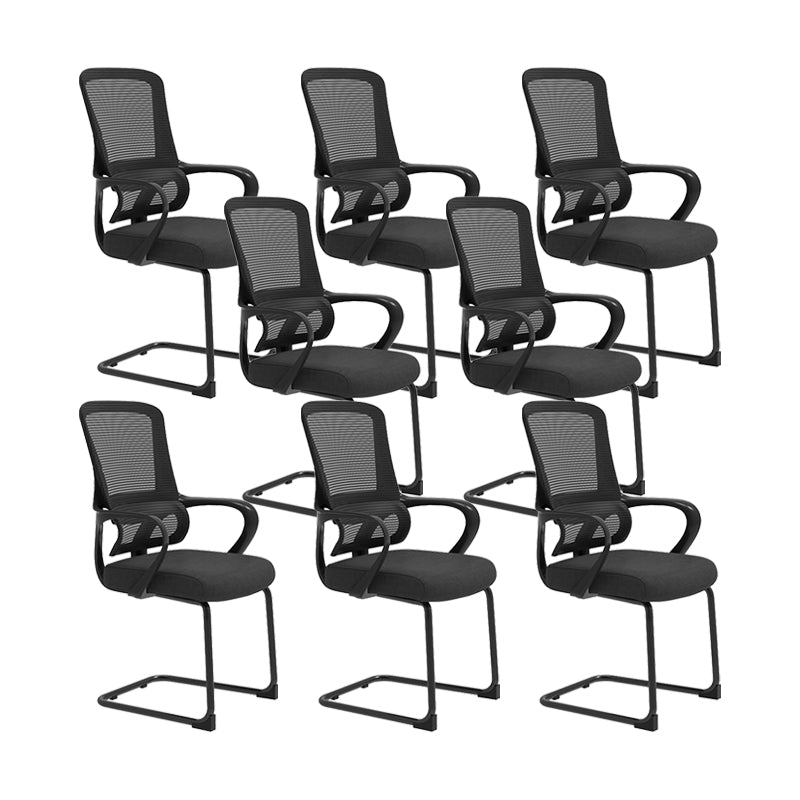 Office Ergonomic Mesh Task Chair Modern High Back Fixed Arms Desk Chair Black 8 Piece Set Arch Clearhalo 'furn' 'furn_office_chair' 'Furniture' 'Office Chairs' 'Office Furniture' 'office_chair' 6335159