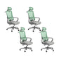 Office Ergonomic Mesh Task Chair Modern High Back Fixed Arms Desk Chair Gray 4 Piece Set Star Base Clearhalo 'furn' 'furn_office_chair' 'Furniture' 'Office Chairs' 'Office Furniture' 'office_chair' 6335163