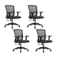 23" silla de oficina moderna respirable del negro de AirGrid de la silla de escritorio ancha