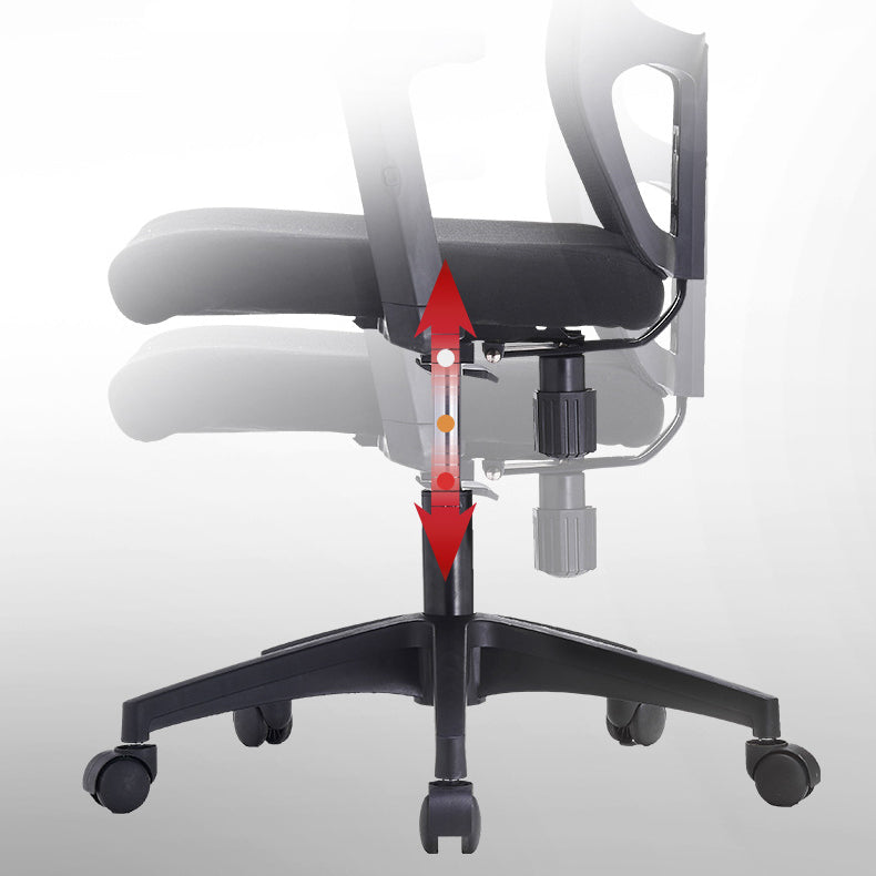 23" silla de oficina moderna respirable del negro de AirGrid de la silla de escritorio ancha