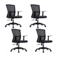 23" silla de oficina moderna respirable del negro de AirGrid de la silla de escritorio ancha
