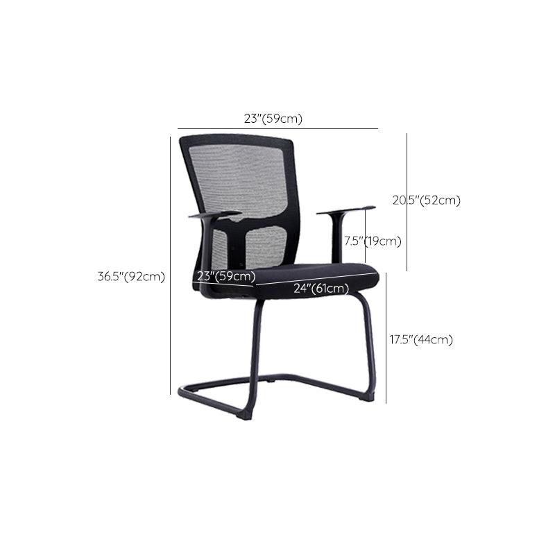 23" silla de oficina moderna respirable del negro de AirGrid de la silla de escritorio ancha