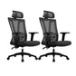 Modern High Back Swivel Chair Office Adjustable Arms Ergonomic Mesh Task Chair Black 2 Piece Set Without Footrest Clearhalo 'furn' 'furn_office_chair' 'Furniture' 'Office Chairs' 'Office Furniture' 'office_chair' 6335215