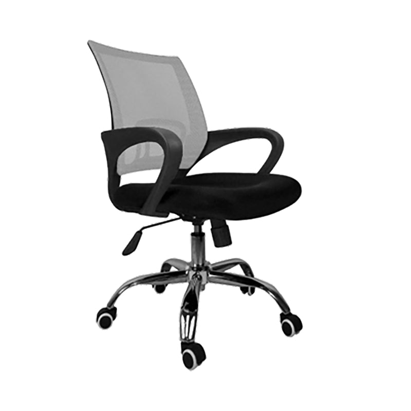 Mid Back Swivel Lumbar Support Desk Chair Breathable AirGrid Office Chair 1 Piece Gray Clearhalo 'furn' 'furn_office_chair' 'Furniture' 'Office Chairs' 'Office Furniture' 'office_chair' 6335238