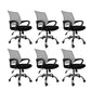 Mid Back Swivel Lumbar Support Desk Chair Breathable AirGrid Office Chair 6 Piece Set Gray Clearhalo 'furn' 'furn_office_chair' 'Furniture' 'Office Chairs' 'Office Furniture' 'office_chair' 6335241