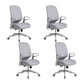 Contemporary Adjustable Microfiber Swivel Chair Conference High Back Office Chair Grey 4 Piece Set Clearhalo 'furn' 'furn_office_chair' 'Furniture' 'Office Chairs' 'Office Furniture' 'office_chair' 6335248