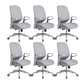 Contemporary Adjustable Microfiber Swivel Chair Conference High Back Office Chair Grey 6 Piece Set Clearhalo 'furn' 'furn_office_chair' 'Furniture' 'Office Chairs' 'Office Furniture' 'office_chair' 6335249