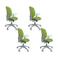 Contemporary Adjustable Microfiber Swivel Chair Conference High Back Office Chair Green 4 Piece Set Clearhalo 'furn' 'furn_office_chair' 'Furniture' 'Office Chairs' 'Office Furniture' 'office_chair' 6335256